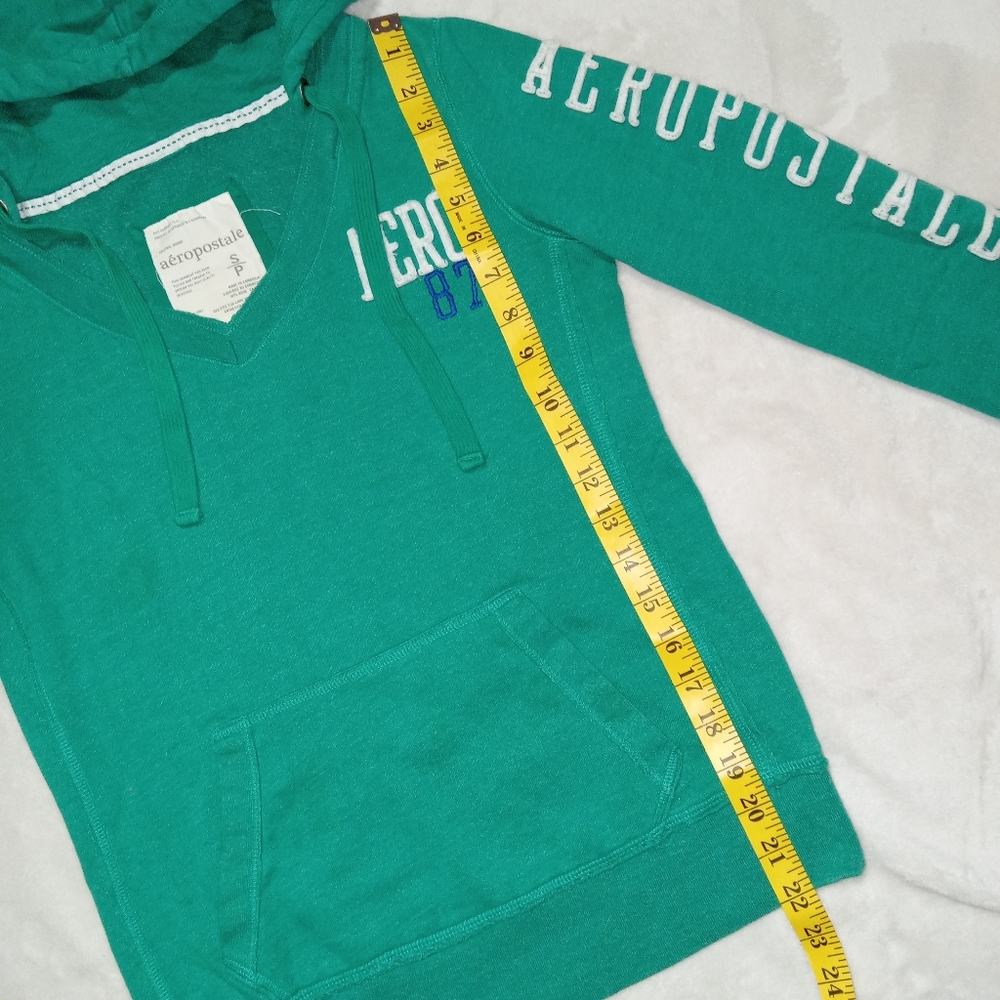 Aeropostale Green Pullover Hoodie sz small - Picture 6 of 9